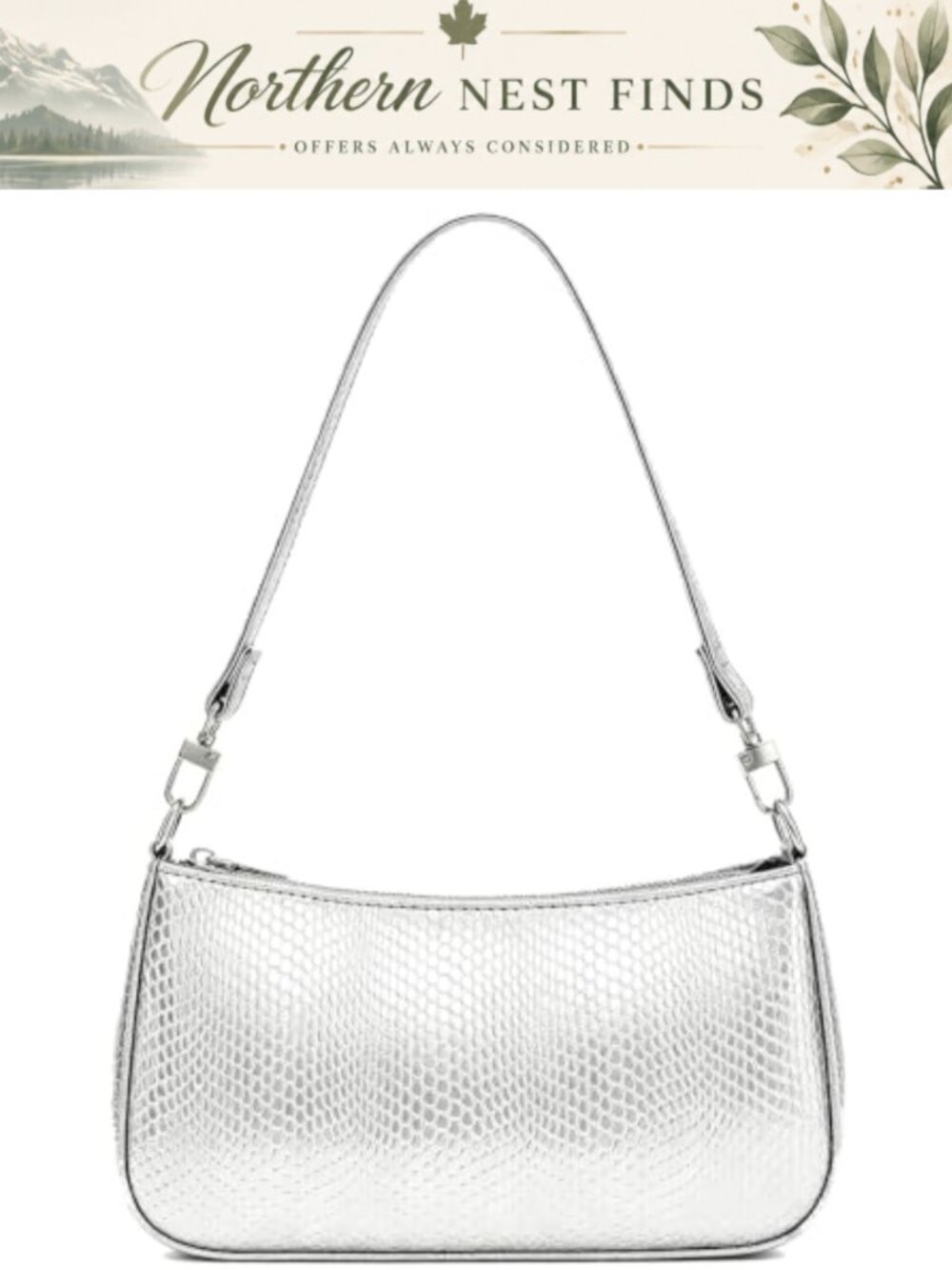 Vegan Leather Hobo Shoulder Bag Retro Clutch Tote